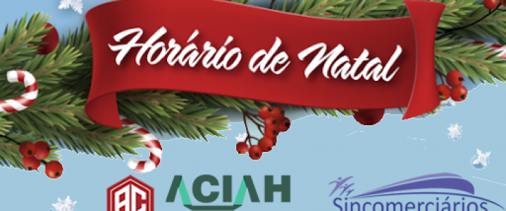 Horário Especial abertura Comércio Natal 2020