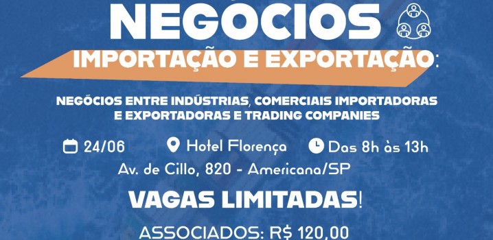 Vem aí a 1ª Rodada de Negócios de Importação e Exportação, promovida pelo HUB de Exportação da ACIA em parceria com o CECIEx 