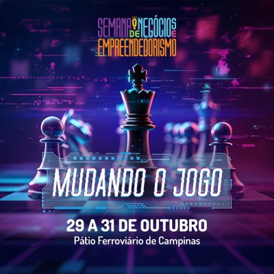 ? Faltam poucos dias! A SNE 2025 – Mudando o Jogo acontece de 29 a 31 de outubro, no Pátio Ferroviário de Campinas.  Serão 3 dias de conteúdo, conexões e estratégias para quem quer liderar na nova era